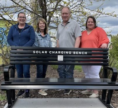 New solar bench added to the Reading Garden